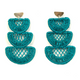 Aqua 'iraca' / Silver 925 stud