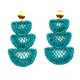 Aqua 'iraca' / Bronze 24k Colombian gold plated