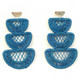 Iraca Palm Handwoven 'Luxe' Tiered Luna Earrings Ethically and Sustainably Sourced