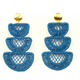 Navy 'iraca' / Bronze 24k Colombian gold plated