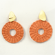 Orange 'iraca' - ETA mid Dec 25 / Bronze 24k Colombian gold plated stud
