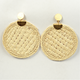 Iraca Palm Handwoven 'Luxe' Statement Round Earrings Ethically and Sustainably Sourced