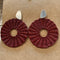 Iraca Palm Handwoven 'Luxe' Round Earrings Ethically and Sustainably Sourced