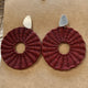 Iraca Palm Handwoven 'Luxe' Round Earrings Ethically and Sustainably Sourced