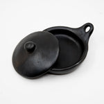 Artisan Handcrafted La Chamba Black Clay Sauté Pan