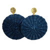Iraca Palm Handwoven 'Luxe' Statement Round Earrings Ethically and Sustainably Sourced