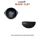 Artisan Handcrafted La Chamba Black Clay Hot Chocolate and Soup Bowl Ethically and Sustainably Sourced Black Clay Hot Chocolate and Soup Bowl