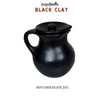 Artisan Handcrafted La Chamba Black Clay Hot Chocolate Jug Ethically and Sustainably Sourced Black Clay