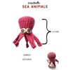 Handwoven Octopus Brooches, Charms and Keyrings - Iraca Palm | Handwoven in Colombia - Casa Bonita