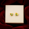 Luxe 24k Gold-Plated Bronze Raw Emerald Earrings Ethically and Sustainably Sourced