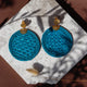 Iraca Palm Handwoven 'Luxe' Statement Round Earrings Ethically and Sustainably Sourced
