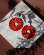 Iraca Palm Handwoven 'Luxe' Round Earrings Ethically and Sustainably Sourced