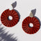 Iraca Palm Handwoven 'Luxe' Round Earrings Ethically and Sustainably Sourced