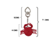 Crab / Classic silver-tone keyring
