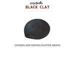 Artisan Handcrafted La Chamba Black Clay Arepera Platter