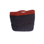 Artisan Laptop Basket Crocheted Fique agave Black Ethically and Sustainably Sourced Vegan Fique Bags