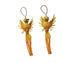 Pair of yellow and orange bird charms