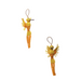 Pair of yellow and orange bird charms