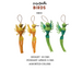 handwoven bird charms