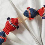 Handwoven Fish Napkin Rings Set x 2- Iraca Palm | Handwoven in Colombia - Casa Bonita