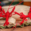 Handwoven Lobster Napkin Rings | Iraca Palm, Colombia - Casa Bonita
