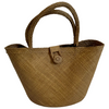 Handwoven Tote Basket Bag With Clasp - Iraca Palm Luxe Weave | Handmade in Colombia — Casa Bonita