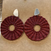 Iraca Palm Handwoven 'Luxe' Round Earrings Ethically and Sustainably Sourced