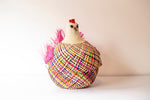 Iraca Palm Handwoven 'Luxe' Hen Bowls with Lids Ethically and Sustainably Sourced